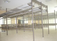 blacha perforowana, stal nierdzewna - boksy w szatni